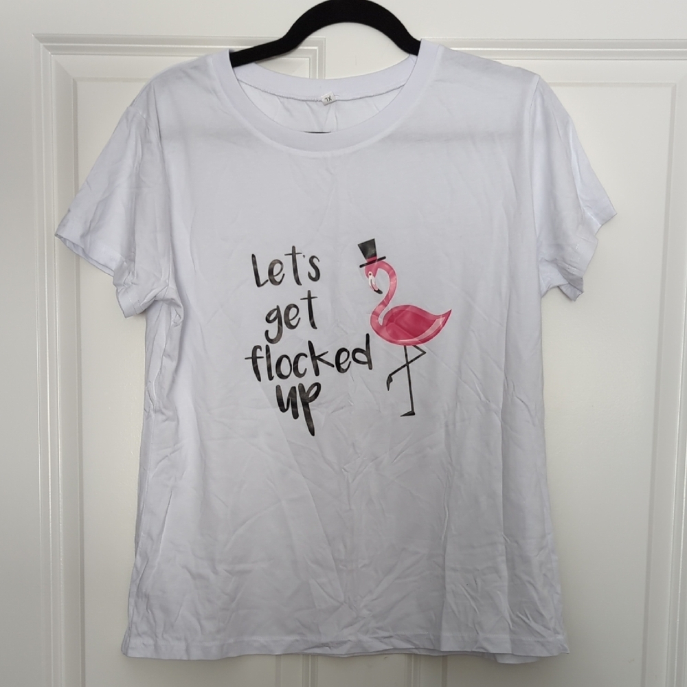 White Flamingo Graphic Women's T-Shirt